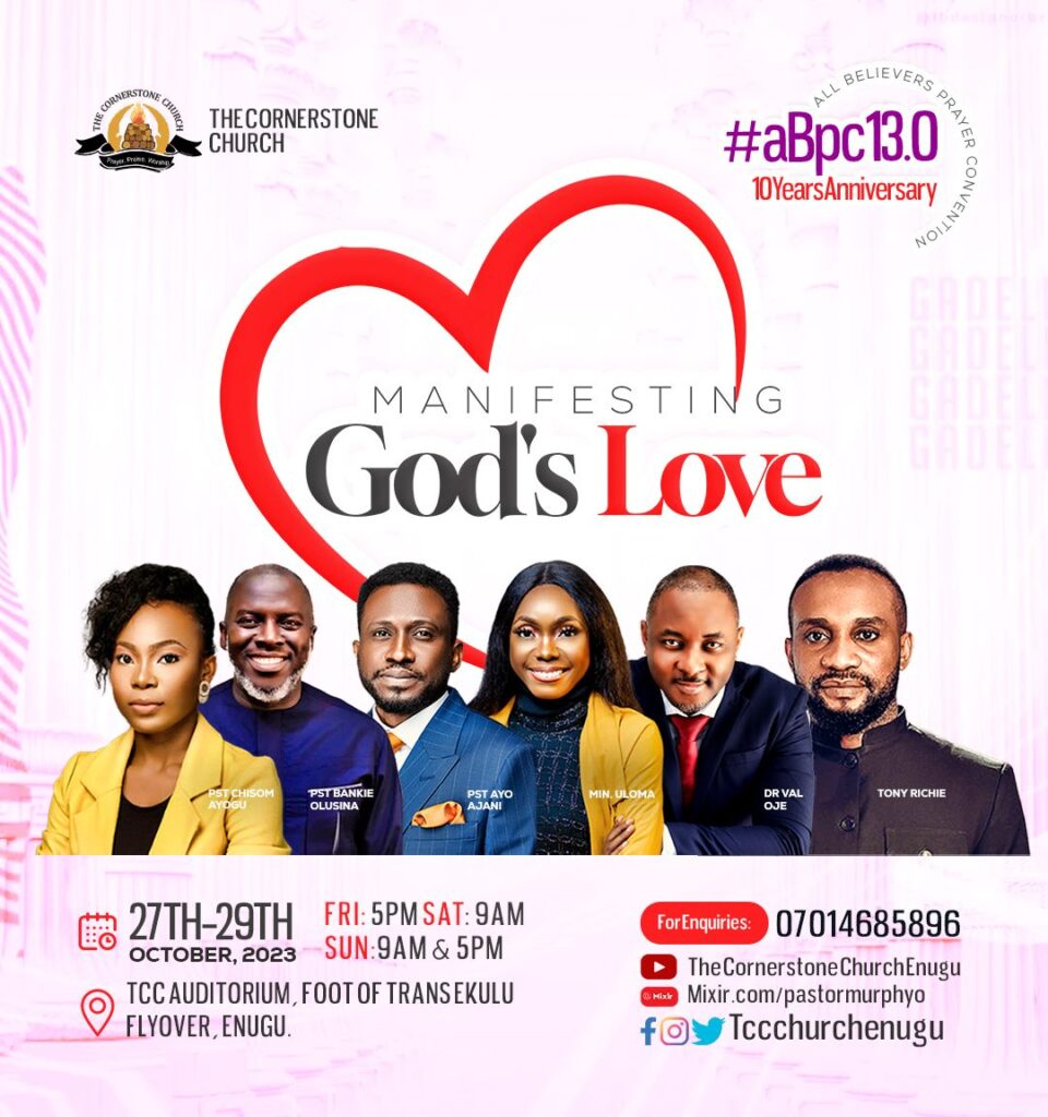 #aBPC 13.0_Pst Bankie Olusina_Day 3 Session 3_Manifesting God’s Love